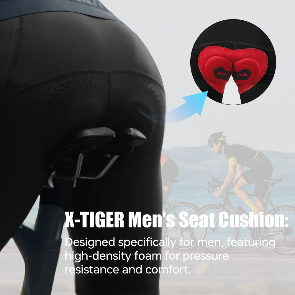 X-TIGER Cycling Bib Shorts Men Professional Mountain Road Bike Shorts Designed for 7 Hour Long Distance Rides Cycling Clothing Oasis Select