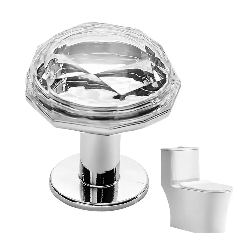 Toilet Flush Button Toilet Flusher Button Press Rhinestone Pattern Toilet Water Tank Button Pusher Nail Protection Toilet Helper Oasis Select