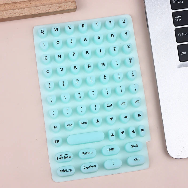 70/21pcs Raised Adhesive Keyboard Stickers For Long Nail Art Keyboard Bubbles Self-for Long Nails Silicone Typing Keycaps Oasis Select 70pcs green
