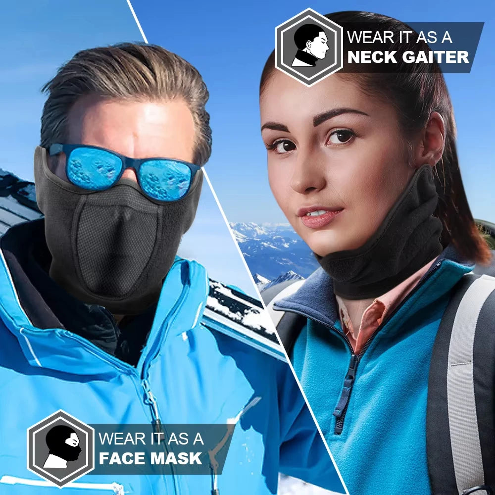 Outdoor face mask cycling antifreeze head cover winter skiing face protection warm ear mask fleece windproof face mask Oasis Select