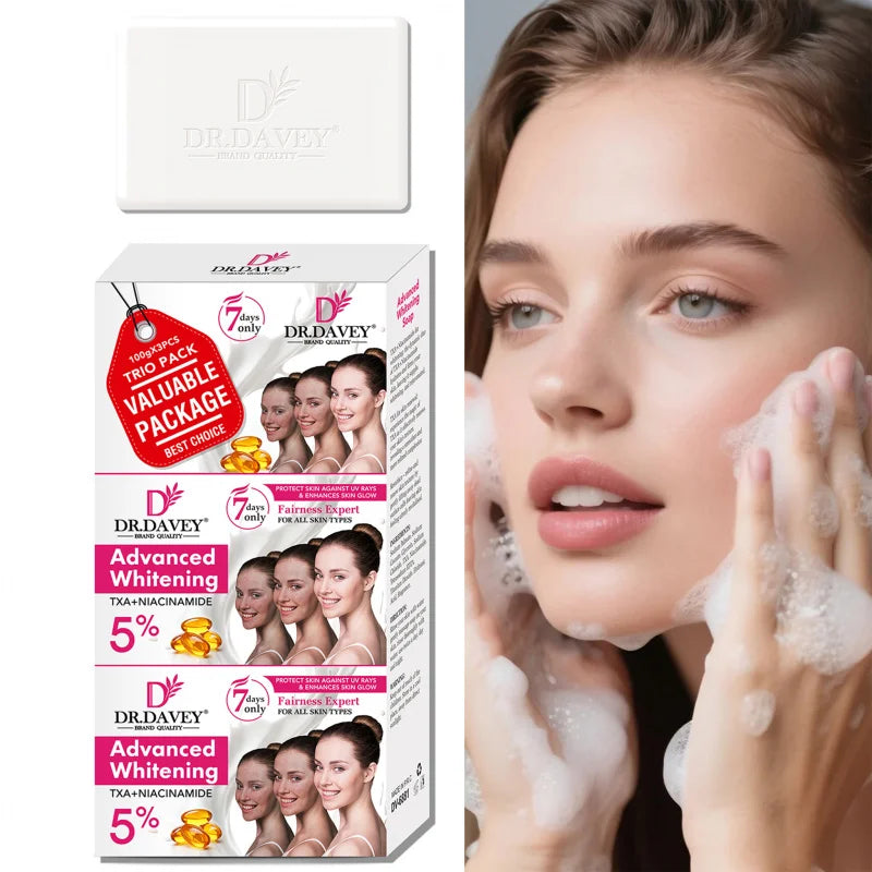 DR.DAVEY Whitening Moisturizing Handmade Soap – 3 Pack