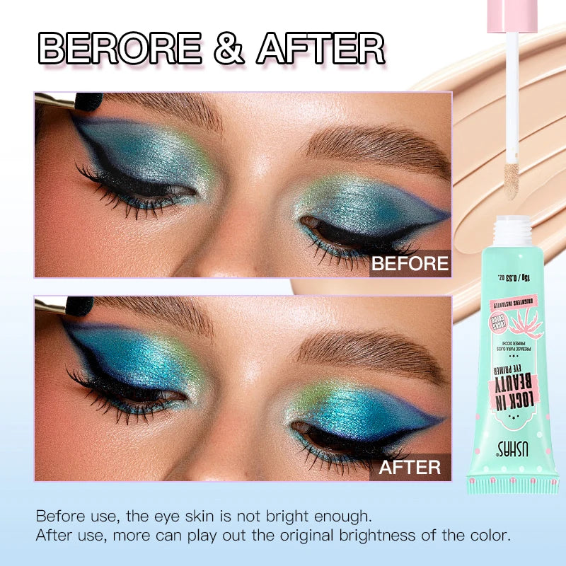USHAS Eye Primer Cream – Long-Lasting Makeup Base, All Skin Types