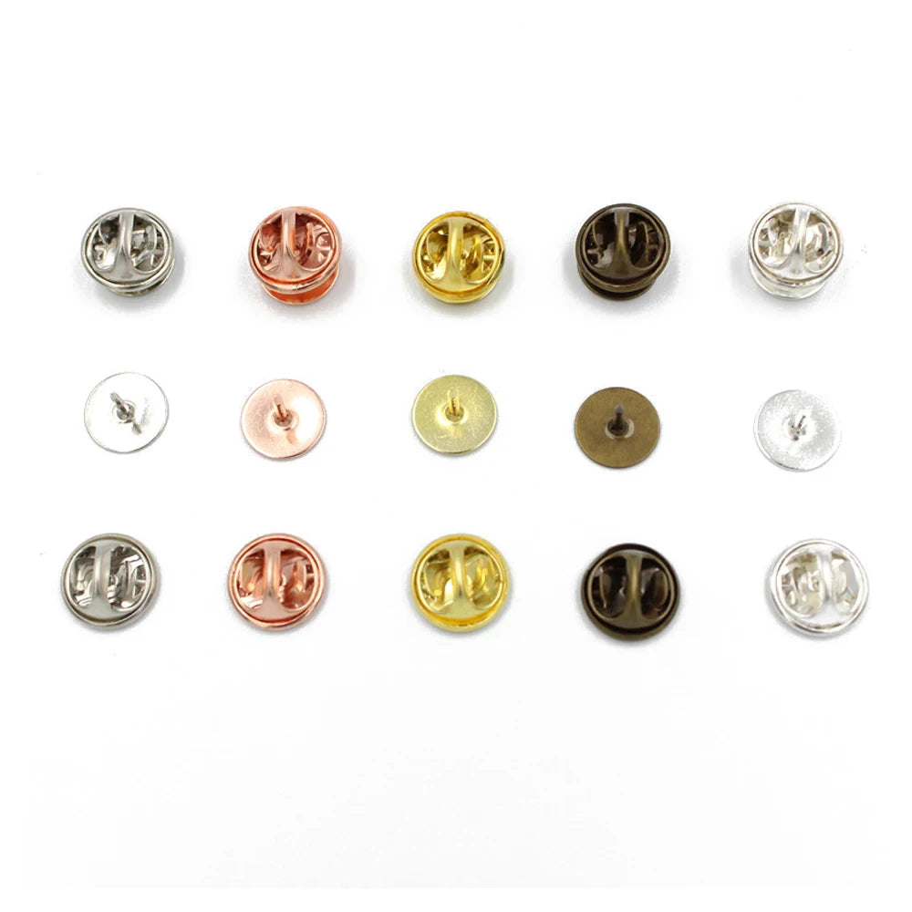 50Sets Blank Scatter Butterfly Clutch Pin Holder Enamel Locking Backs Tie Tacks Jewelry Pin Backings Clasp for Brooch Lapel Hat Oasis Select
