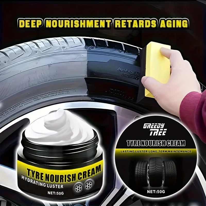 Car Tire Wax – Darkening, Brightening & Crack Prevention