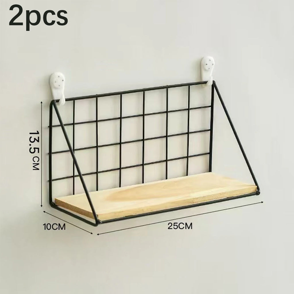 1pc wooden wall-mounted storage and display rack, plant stand, and key holder, suitable for dormitories, bedrooms, and bathrooms Oasis Select S 2pcs