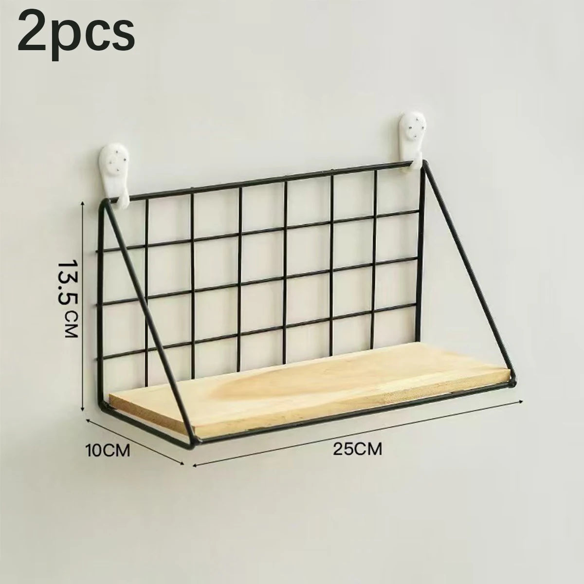 1pc wooden wall-mounted storage and display rack, plant stand, and key holder, suitable for dormitories, bedrooms, and bathrooms Oasis Select S 2pcs