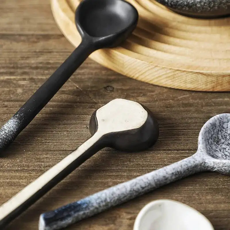 Ceramic Spoon, Soup Spoon Food-grade Spoon Personal Use Spoon Household Eating Spoon Kitchen Tablewear Oasis Select