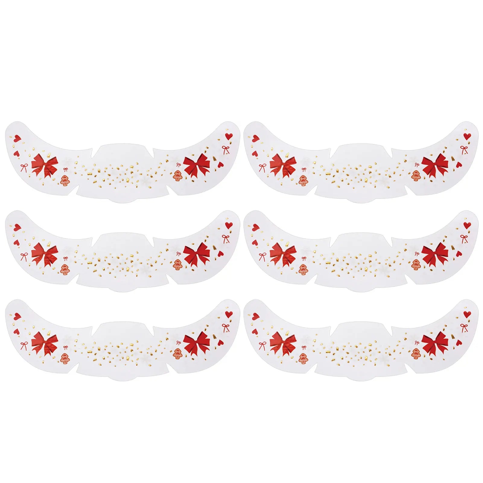 6-Pack Christmas Glitter Freckle Temporary Face Tattoo Stickers