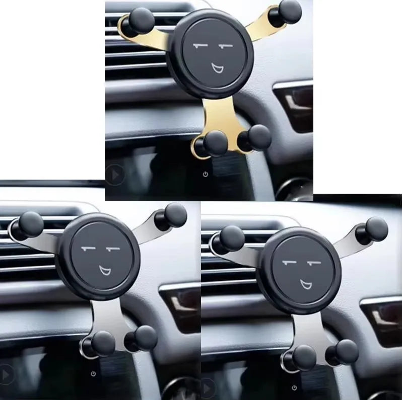 1/2/3/4pcs Black/Silver/Gold Car Installation Vent Fashion Gravity Bracket Universal Mobile For Phone GPS Mobile Phone Holder Oasis Select 3pcs mix 2