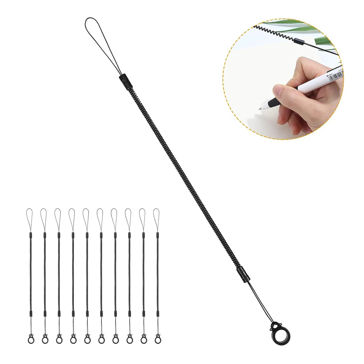 4/8 PCS Elastic Pen Leash with Silicone Ring Anti-Drop Tether Cord for Smart Pencil S Pen Stylus For Tablet Drawing Clipboard Oasis Select