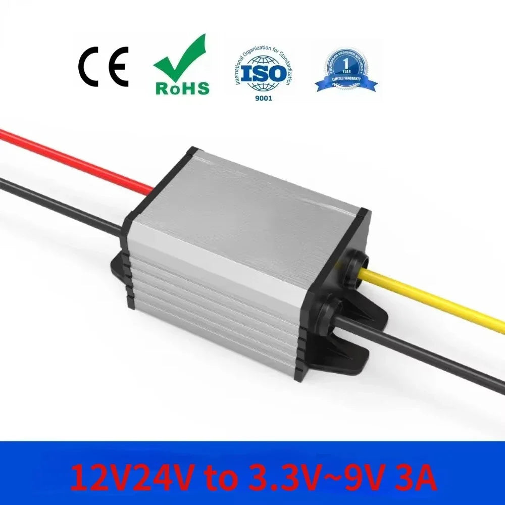 12V24V to 3.3V 3.7V 4.2V 5V 6V 7.5V 9V 3A Transformer Power Module Car DC Power Supply Step-Down Device RoHS Waterproof CE Oasis Select