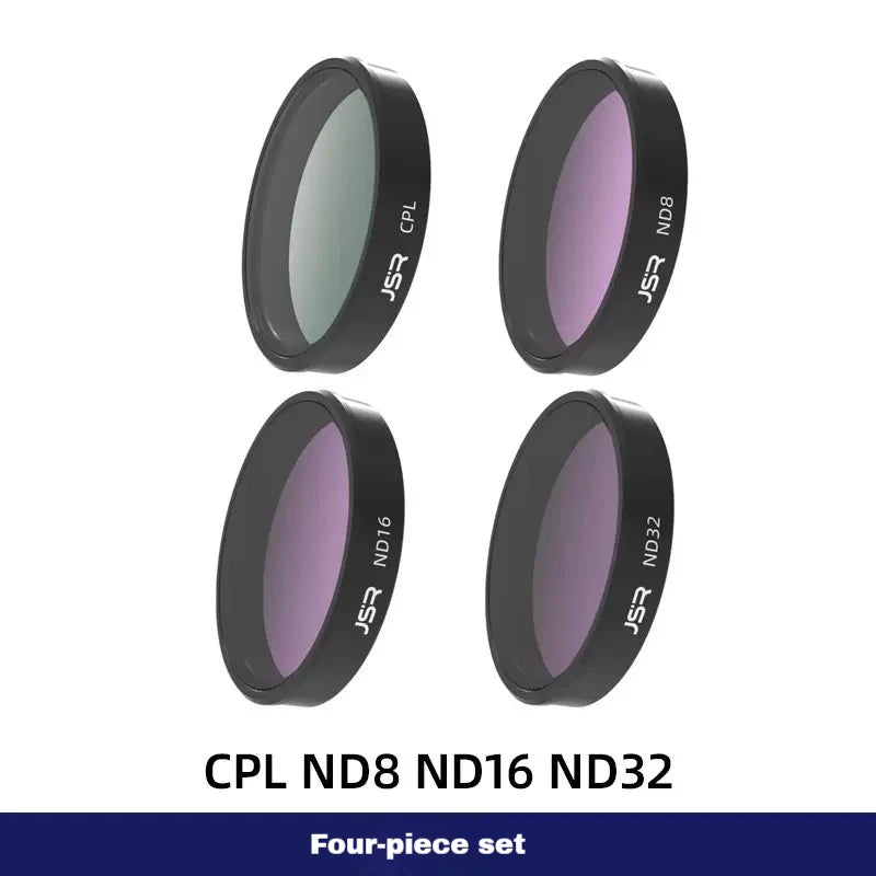 JSR Lens Filters for DJI Osmo Action 5 Pro/4/3 – UV CPL ND Set