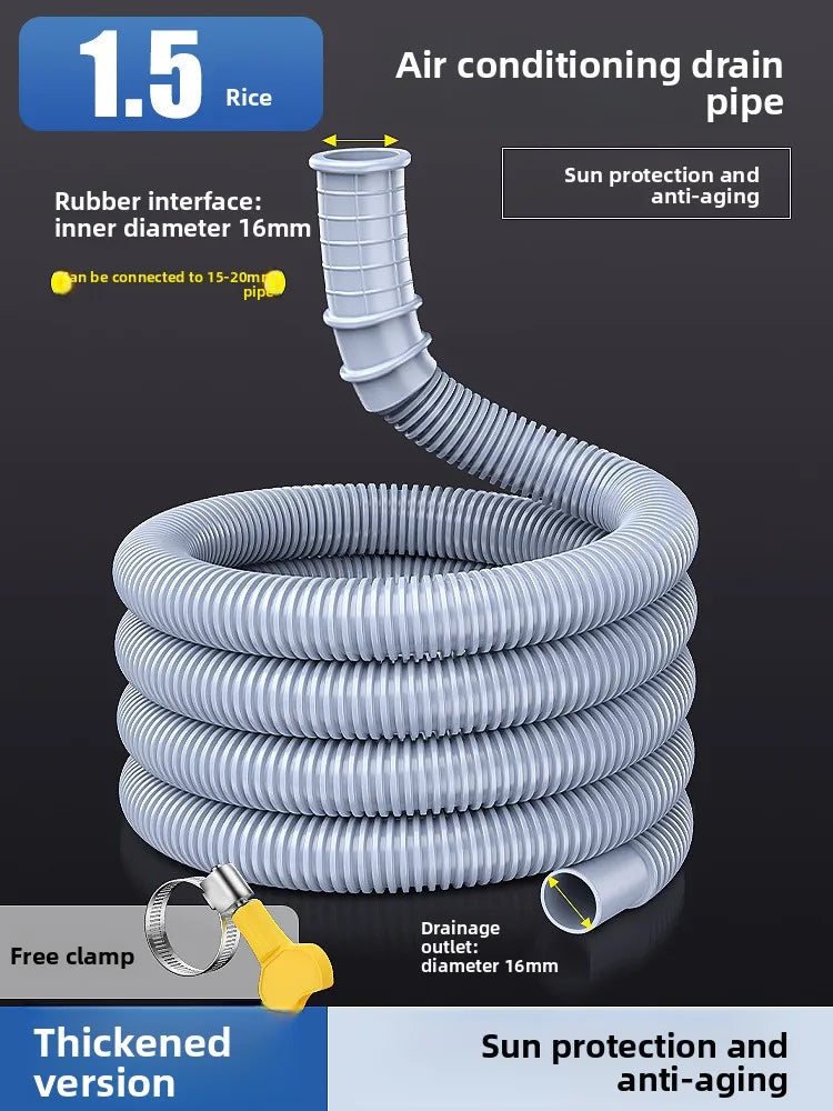 Drain Waste Hose Extension Set with Hose Clamps for Washing Machine Dishwasher 70/150cm Drain Pipe Washing Machine Accessories Oasis Select 1.5m 1