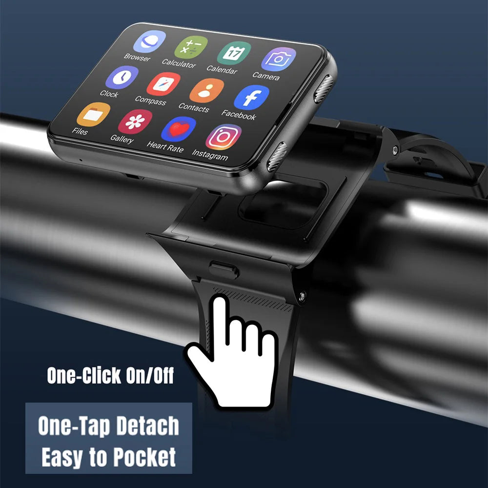 Smartwatch 2MP/8MP Dual Camera 4G Smart Watch Android 11 Men Women 2.88" 4GB RAM 64GB ROM 2300MAh Watches GPS WIFI Compass Gift Oasis Select
