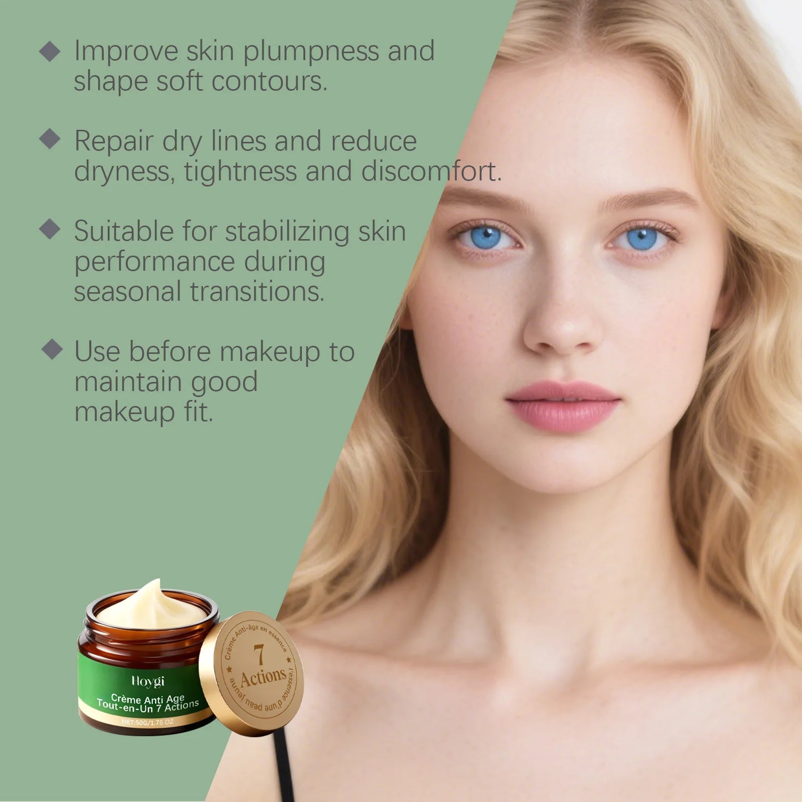 Hoygi 7-in-1 Anti-Aging Face Cream – Firming & Brightening 50g Anti-Aging Face Cream Oasis Select