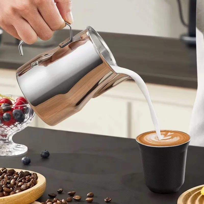 350/500ml Milk Frothing Pitcher Steaming Pitchers Professional Milk Foam Jug Latte Art Making Tools Home Barista Accessories Oasis Select