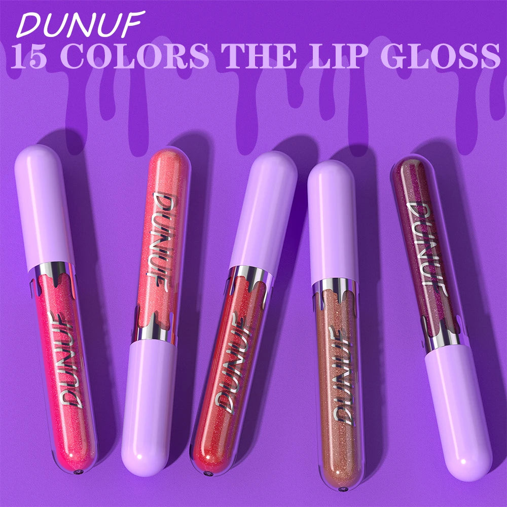 DUNUF Pearl Lip Gloss Moisturizing Lip Gloss Easy Color Lipstick Oasis Select