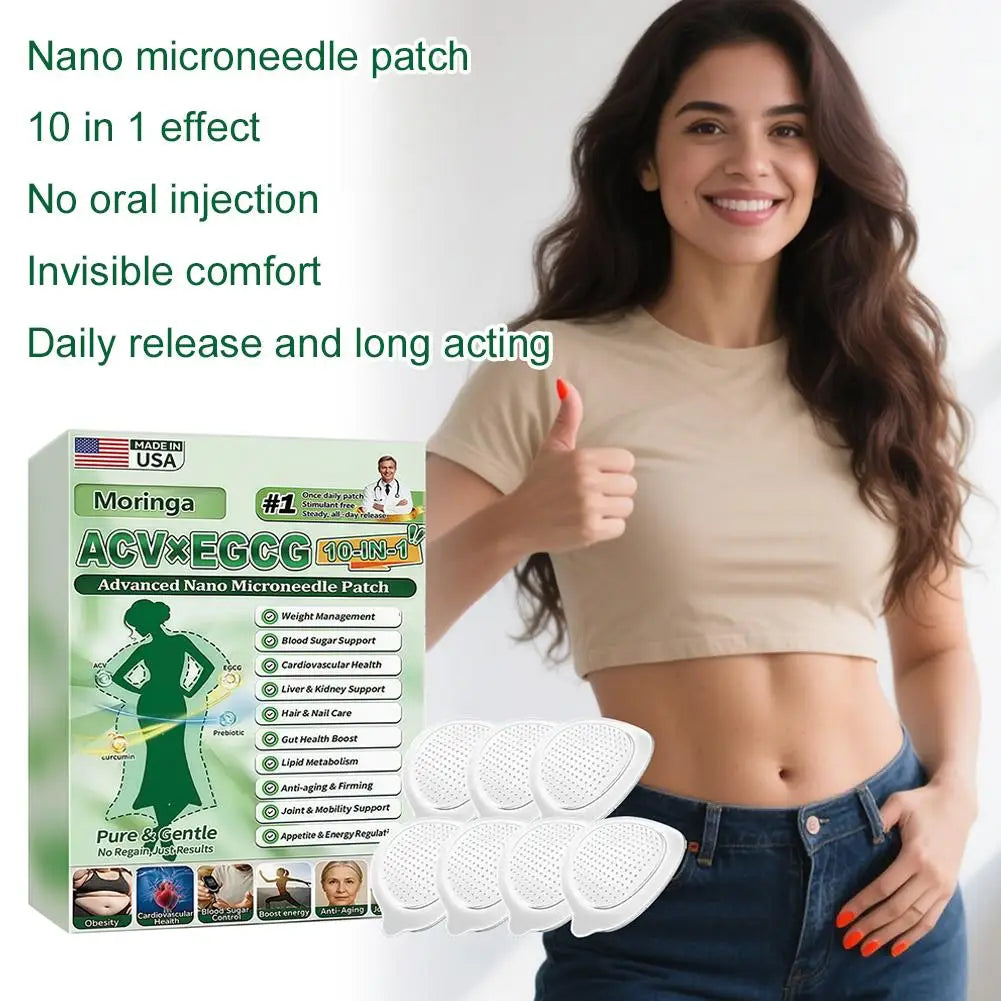 Moringa Nanos Microneedles Painless For Men Women Non-Invasive Painless Application For Weight Management Body Firming 0.22mm Oasis Select