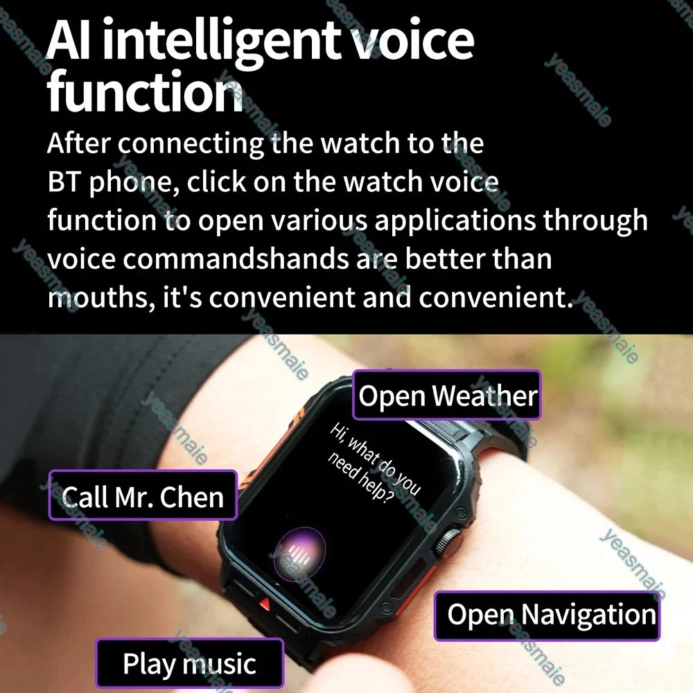 Ola Esporte Military Smartwatch Bluetooth Call IP67 Android iOS