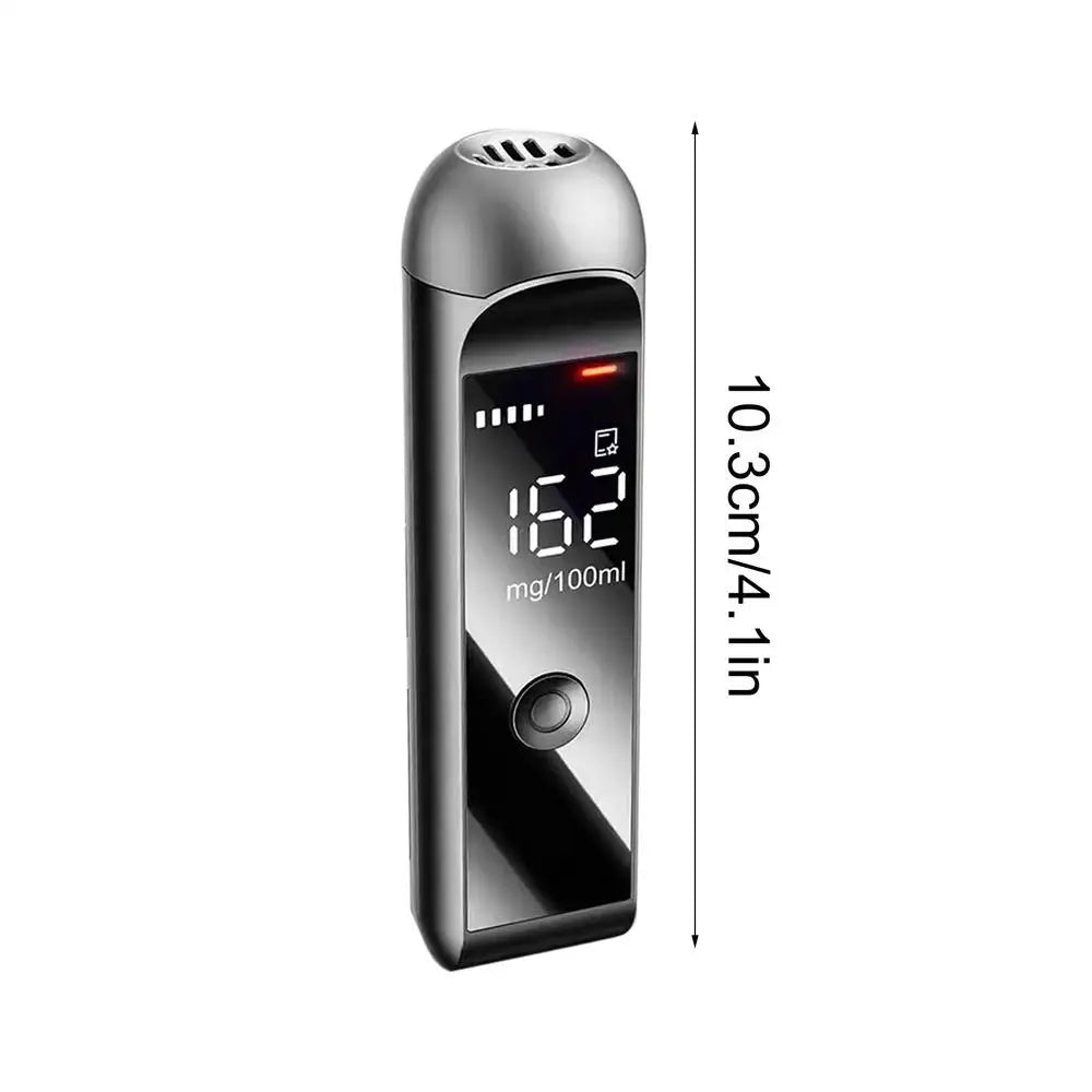 Pocket Breathalyzer Breath Alcohol Detector LED Display Alcohol Tester Hand Held Accurate Alcohol Breath Test Tool for Personal Oasis Select Black