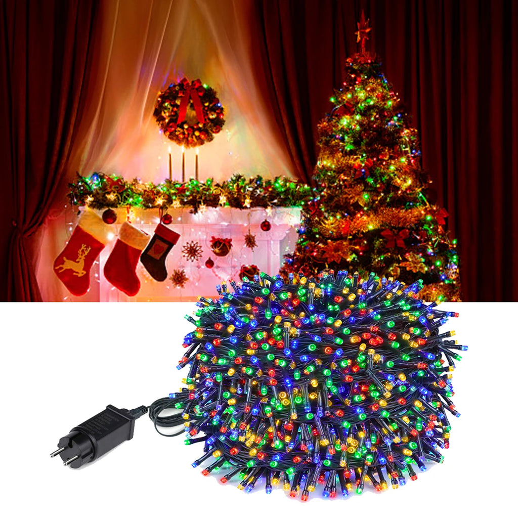 100M 50M Fairy Wedding Lights Decorative LED String 220V Outdoor Garden Waterproof Garland Light For Marry Christmas Street Lawn Oasis Select