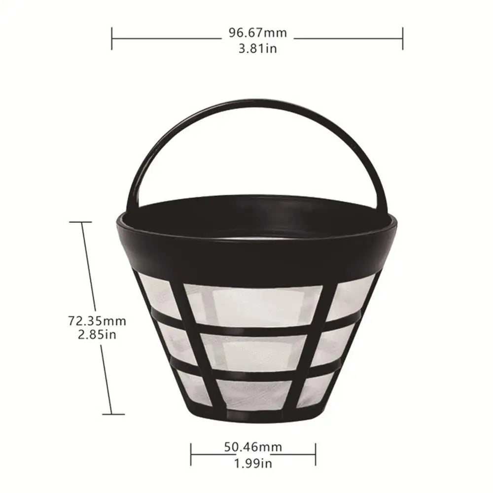 Basket Shaped Coffee Filters Cone Mesh Strainer Coffee Maker Filter for Home Kitchen Commercial Cafe Workplace Travel Camping Oasis Select Black