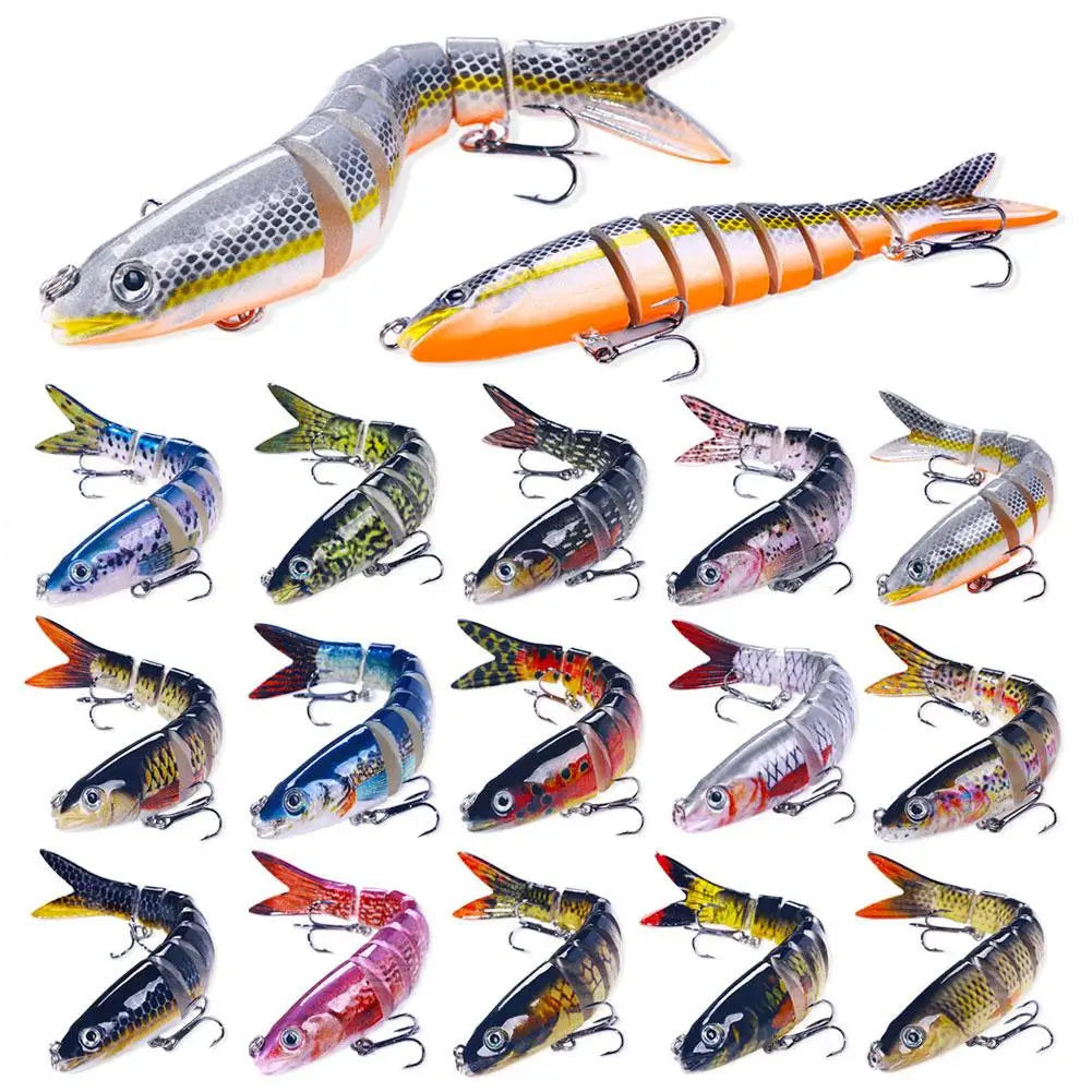 Multi Jointed Fishing Lure Slow Sinking Bionic Segmented Bait 13.4cm/18.6g Wobble Tackle for Freshwater Saltwater Pesca Oasis Select