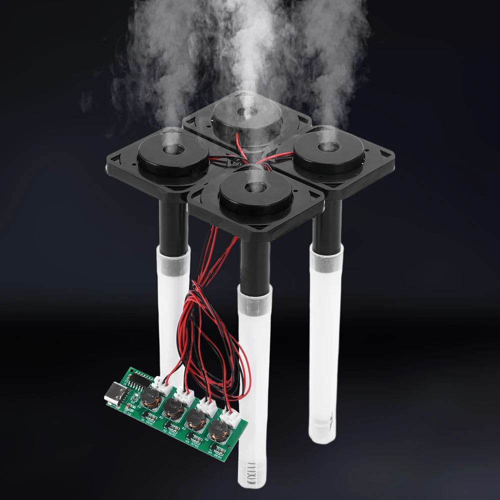 DC 5V Switchable Four Spray Humidifier Module Atomization Control Board DIY Ultrasonic Atomizer TYPE - C Interface Oasis Select