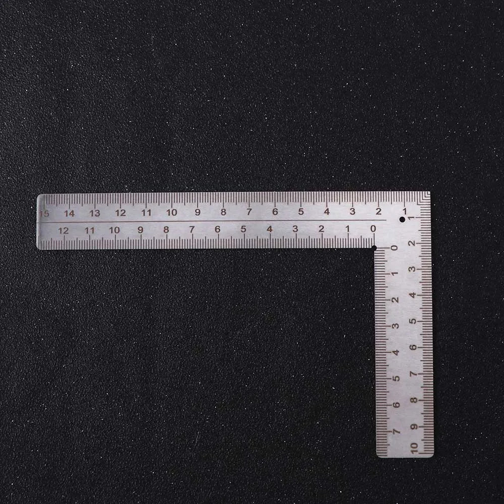 Stainless Steel L Square Ruler Measuring Tool High-Accuracy Metal Ruler Small Frame Double-Sided Mini Ruler Educational Oasis Select