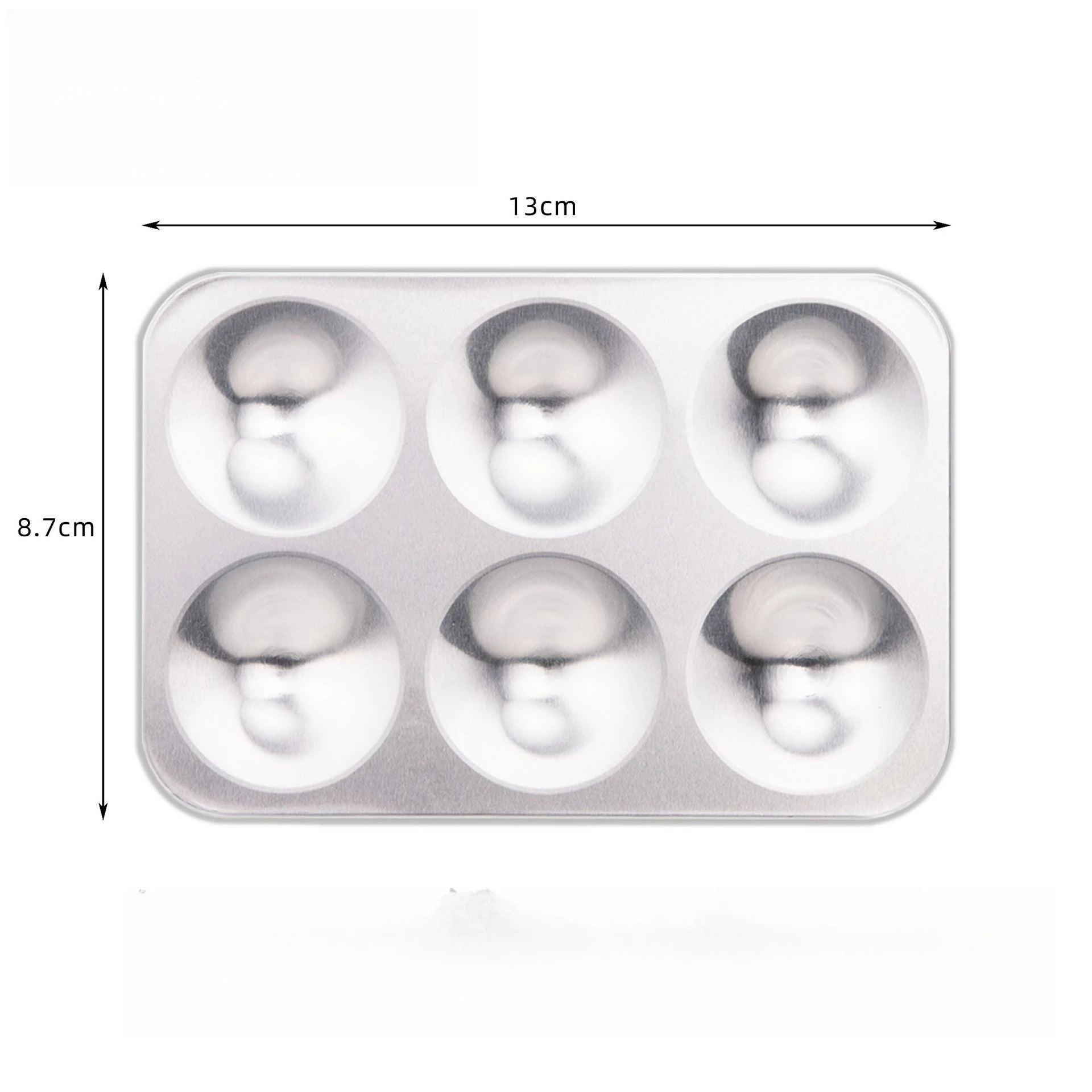1pcs Aluminum Color Palette 6 Hole Square Circular Children's Painting Color Palette Watercolor Acrylic Pigment Palette Oasis Select Square