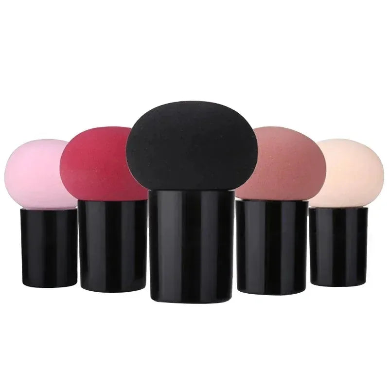 1/2pcs Color Mushroom Head Cosmetic Puff With Protective Cap Loose Powder Foundation Puff Air Cushion Sponge Makeup Egg Makeup Oasis Select