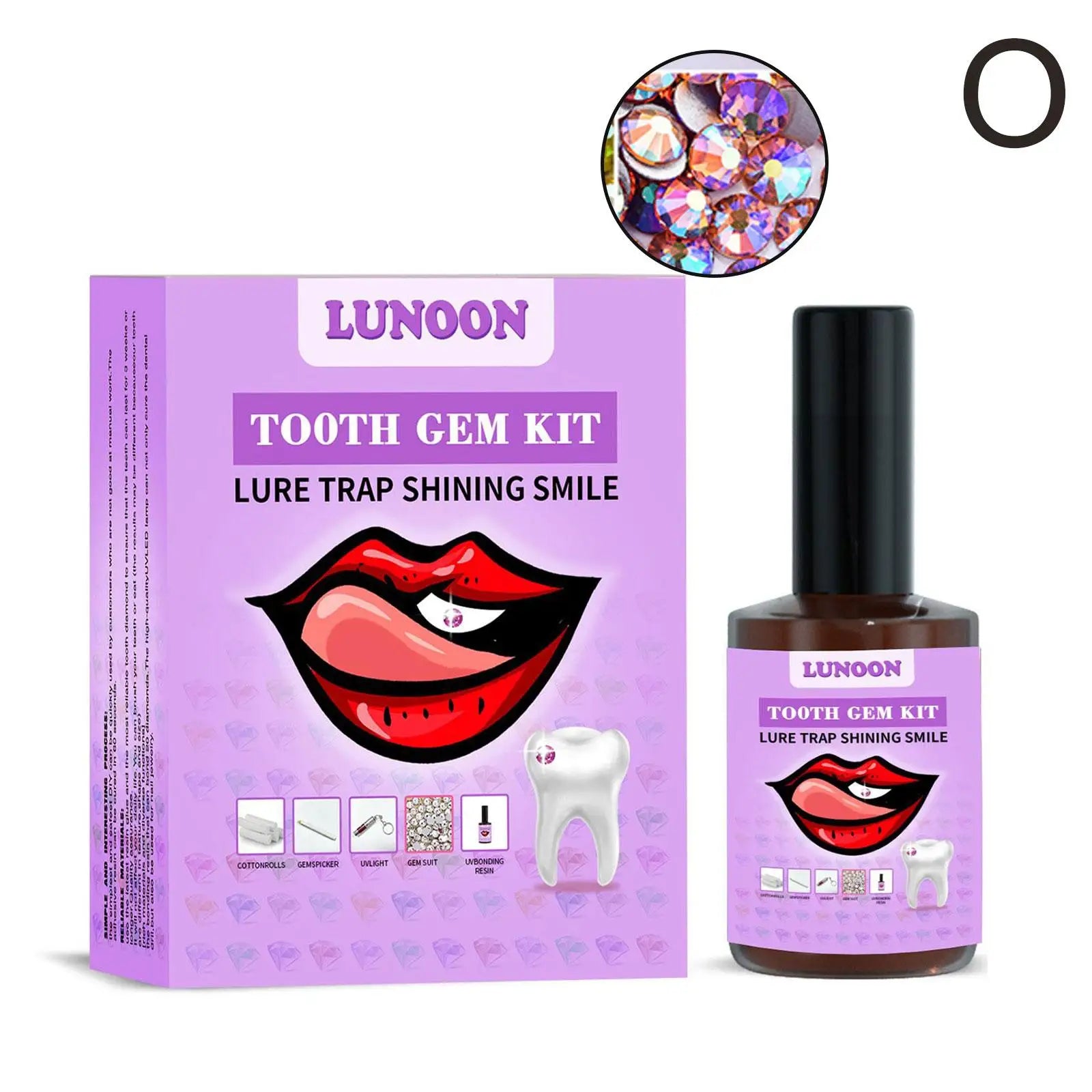 DIY Tooth Gem Kit – Crystals, UV Glue & LED Light Tooth Gem Kit Oasis Select O