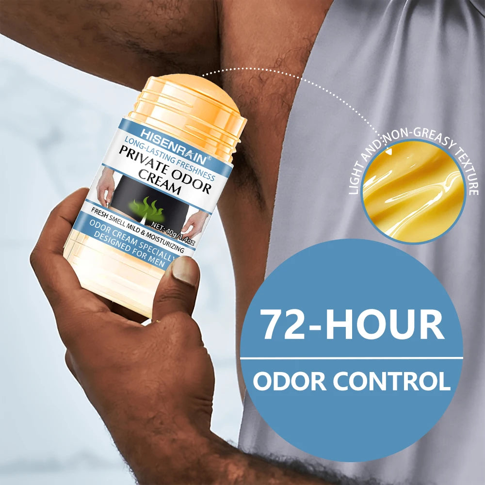 HISENRAIN Men's Natural Deodorant Stick - Underarm & Intimate Care, 72H Odor Protection, Hypoallergenic & Long-Lasting. Oasis Select