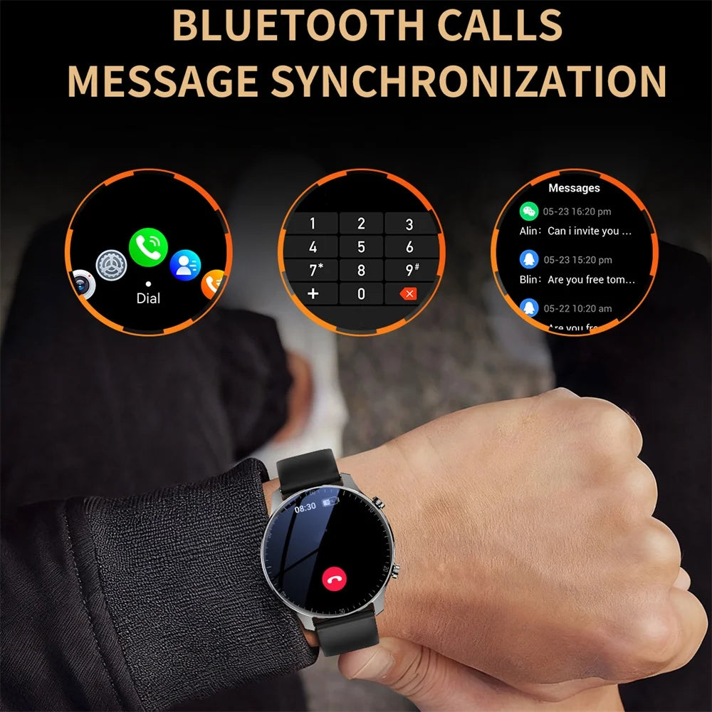 Sleep Health Monitor Smart Watch Men Outdoor Sports 1.5 Inch HD Screen Heart Rate BT Call Waterproof Business Smartwatch Sports Oasis Select