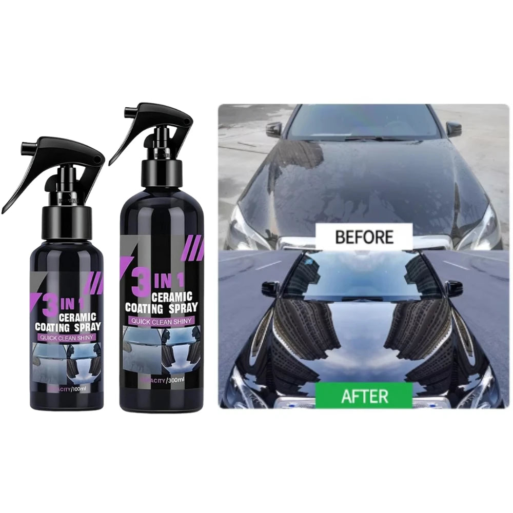 3 in 1 Car Ceramic Nano Coating Spray Auto Nano Crystal Hydrophobic Layer Anti-Scratches Polishing Paint Coating Agent Cleanser Oasis Select