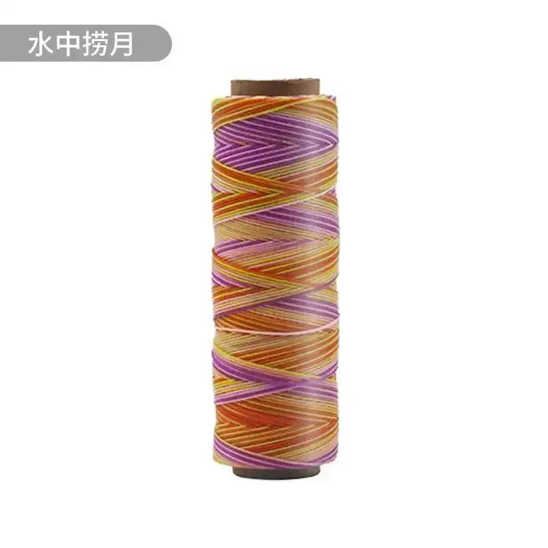 Round Waxed Cord Polyester Coated Sewing Thread DIY Handmade Leather Stitching Rope Bracelets Jewelry Braided Ткань из воска Oasis Select Moonlight in Water 0.45mm 116m