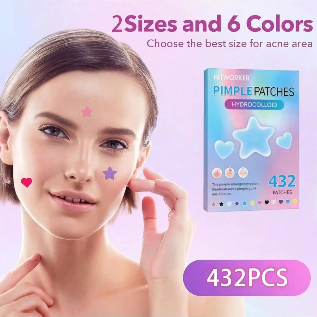 432 pieces/box of hydrocolloid acne patches, alcohol free, odorless, mild and non irritating acne and blemishes coverage sticker Oasis Select