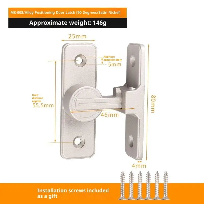 Zinc Alloy 90° Sliding Door Latch | Luminous Barn Gate Bolt