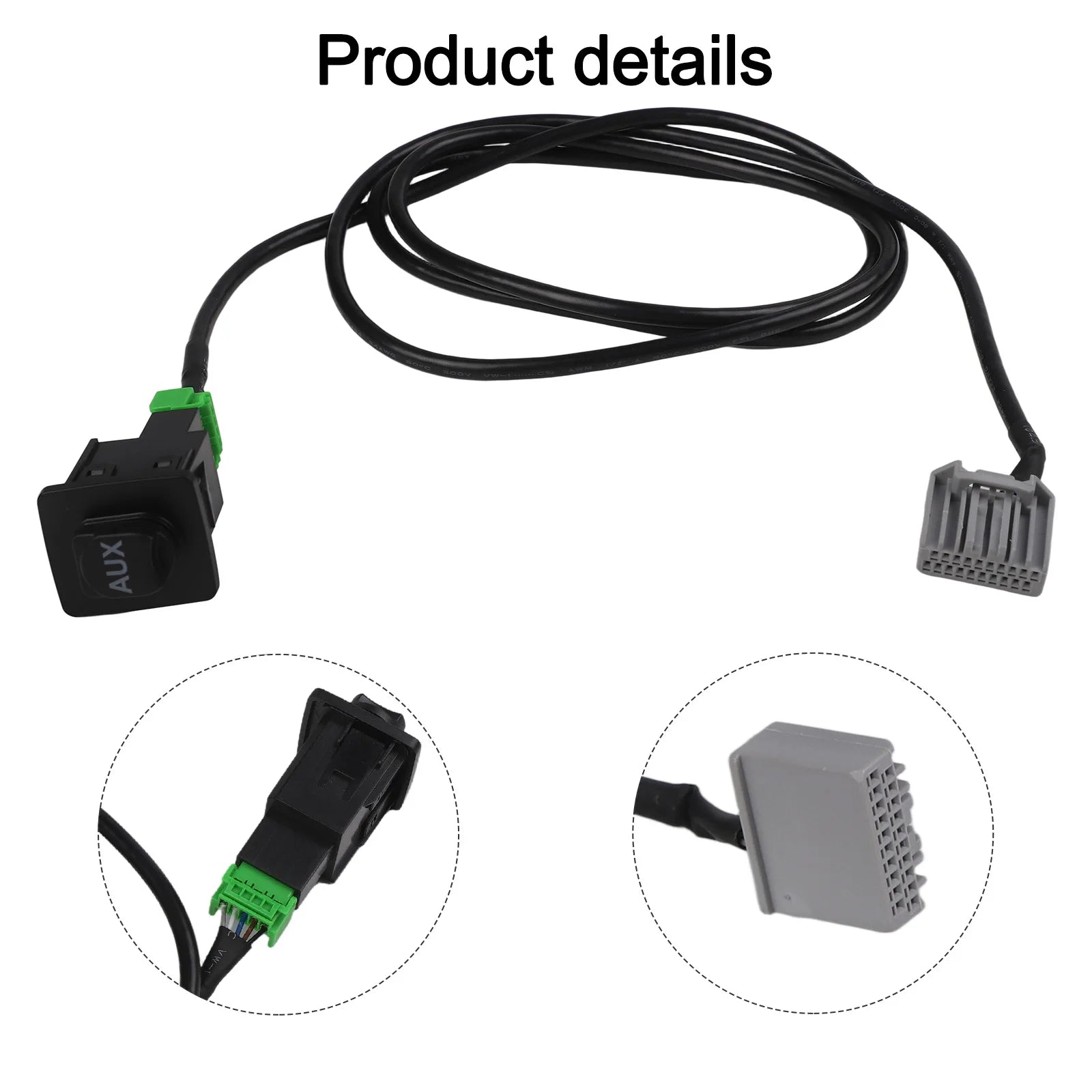 Car Audio Cable AUX Audio Interface 150CM Cable Size Installation Direct 150CM Cable Length ABS Material Fit For Acura Oasis Select China Mainland