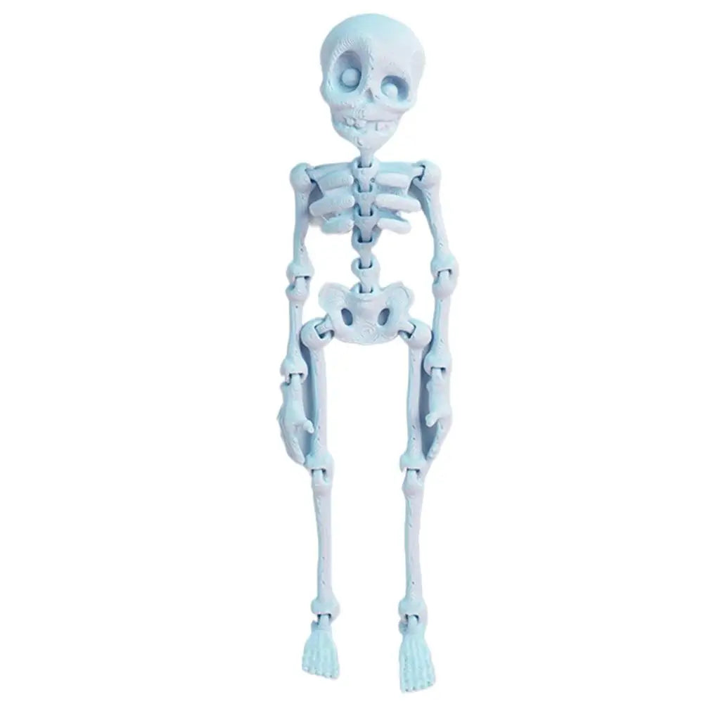 Mini Poseable Skeleton Fridge Magnet | 3D Halloween Decor