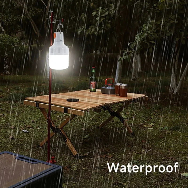1PC 60W USB Rechargeable LED Lamp Bulb Portable Emergency Light for Camping Fishing Night Outdoor Hook-Up Lantern LT014 Oasis Select