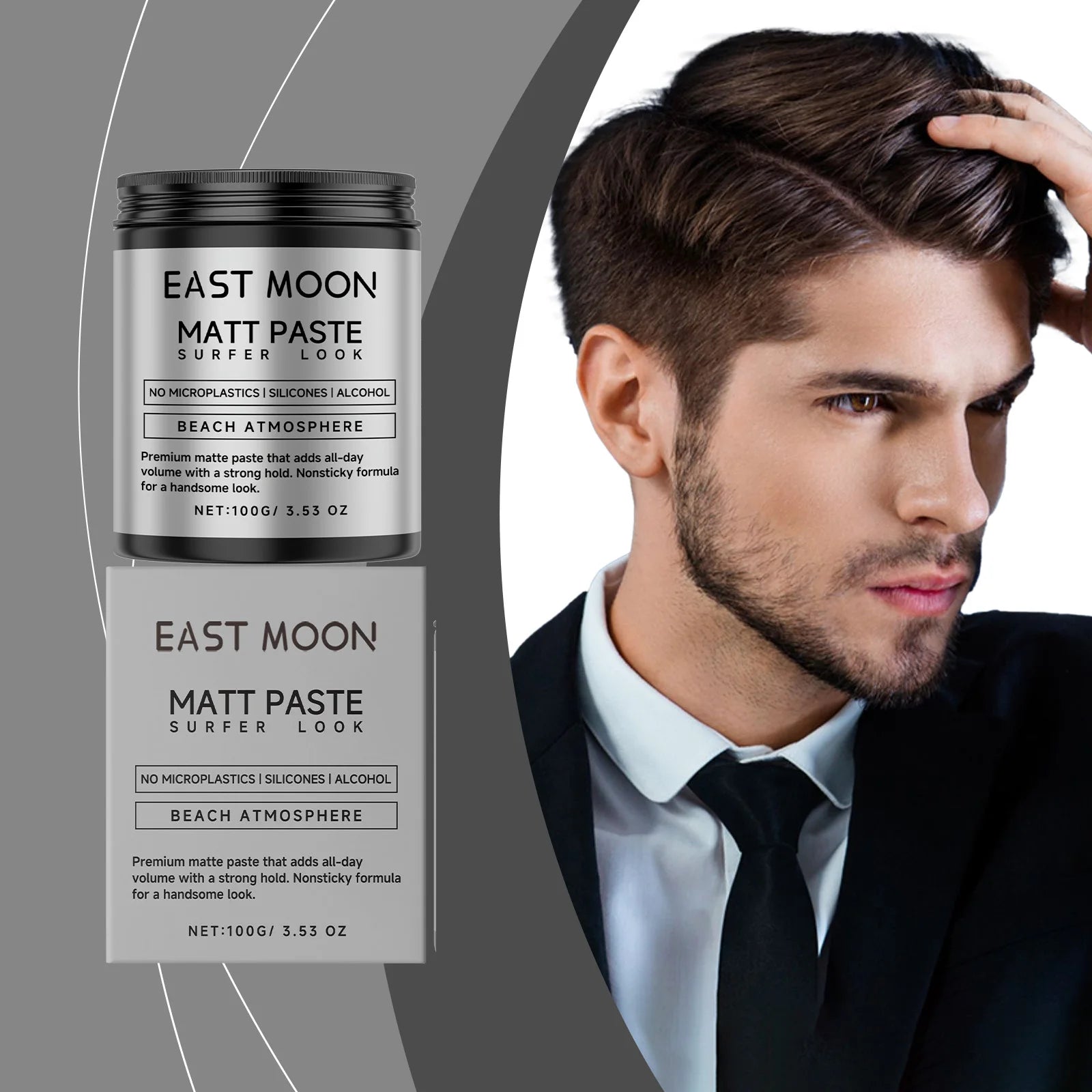 Men's Professional Hair Clay Long Lasting Strong Hold Hairstyle Finished Hair Styling Clay Mud Hair Cream Refreshing Hair Wax Oasis Select