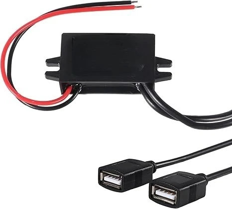 12V To 5V 3A 15W Buck Converter Module DC To DC Regulator Car Power Converter With Wire Interface For Car LED Display Car Radio Oasis Select Dual square USB 12V 5V 3A