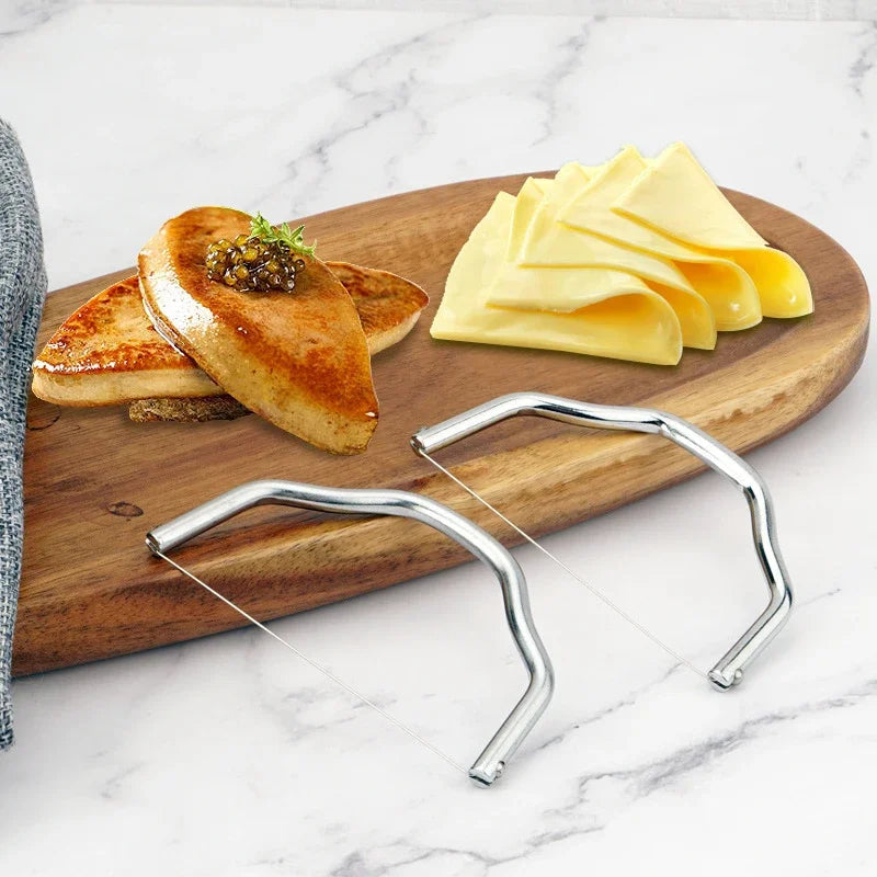 Stainless Steel Cheese Cutter Home Foie Gras Slicer Baking Tool Butter Knife Cheese Splitter - Kitchen Gadget Oasis Select