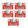 1-5PCS USB Type C Connector Board 3.1 Serial Basic Breakout Female Connector Breakout Board Red Adapter Board Oasis Select 5pcs