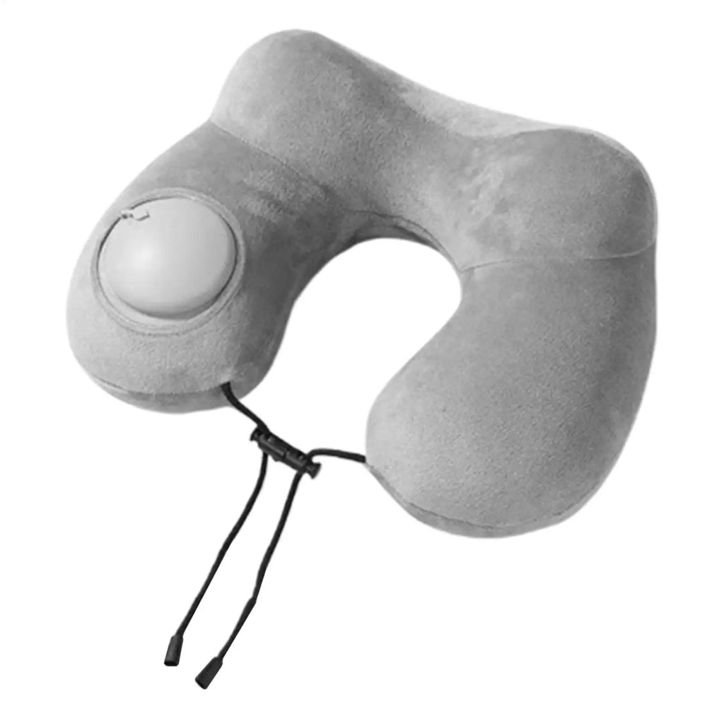 Travel Neck Pillow Inflatable U Shape Neck Support Pillow Plush Sleeper for Travel Sleeping Napping Bedroom Airplane Office Oasis Select