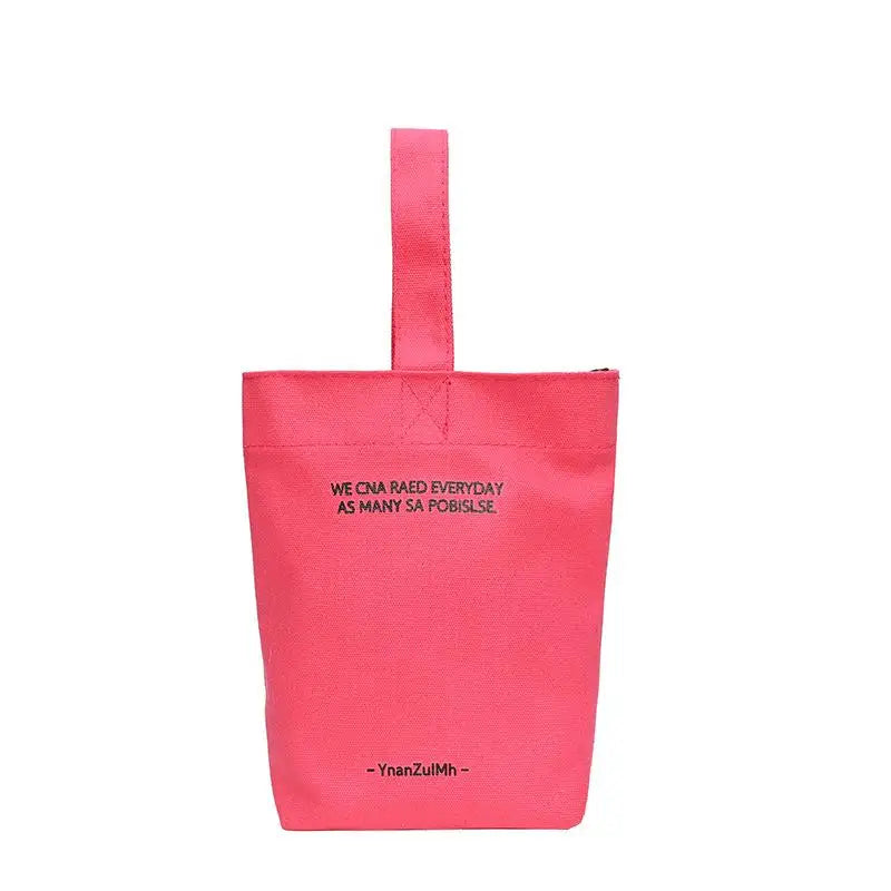 Simple Casual Handbags Canvas Shoulder Crossbody Bags Large Capacity Shopper Bag Letters Shoulder Crossbody Bags Purse Oasis Select Rose red