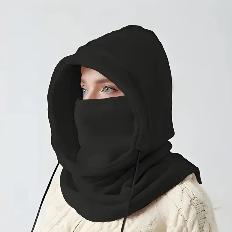 Fashion Polar Fleece Women Men Balaclava Winter Hat Beanies Warmer Windproof Full Face Ski Mask Caps Men Bonnets Scarves Oasis Select black