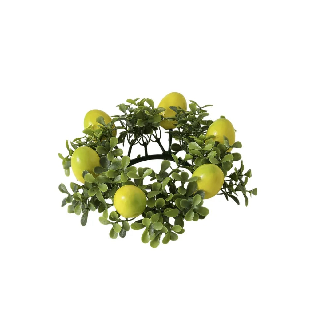 Candle Holder Artificial Table Centerpiece Decor Artificial Lemon Wreath Vivid Pillar Candle Holder For Festival Arrangement Oasis Select