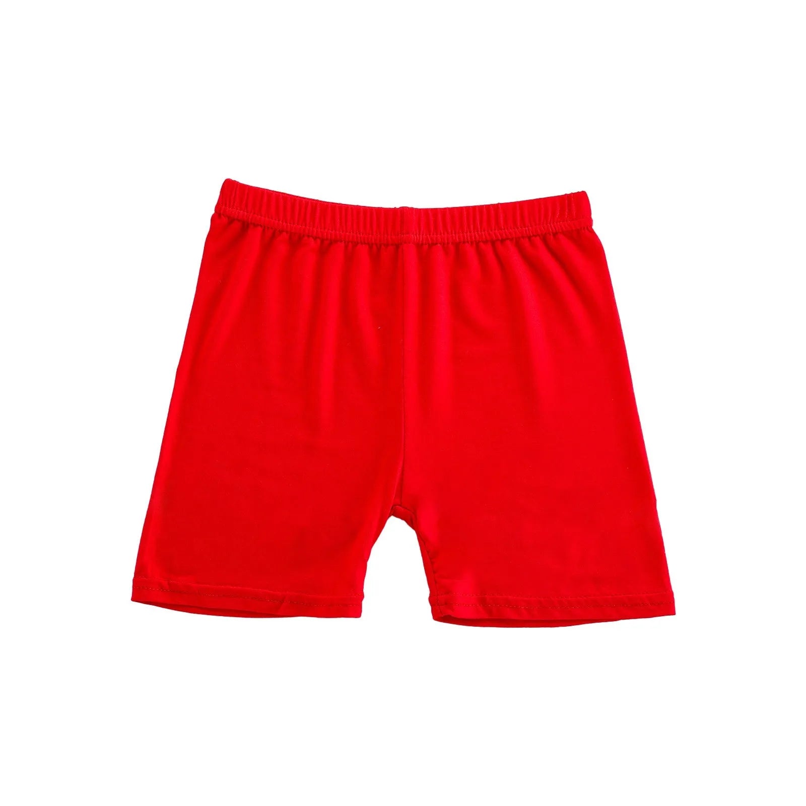 Girls Summer Safety Leggings Cycling Pants Children Anti-emptied Stretch Solid Color Mid-rise Yoga Dancing Shorts 1PC Oasis Select Red 110